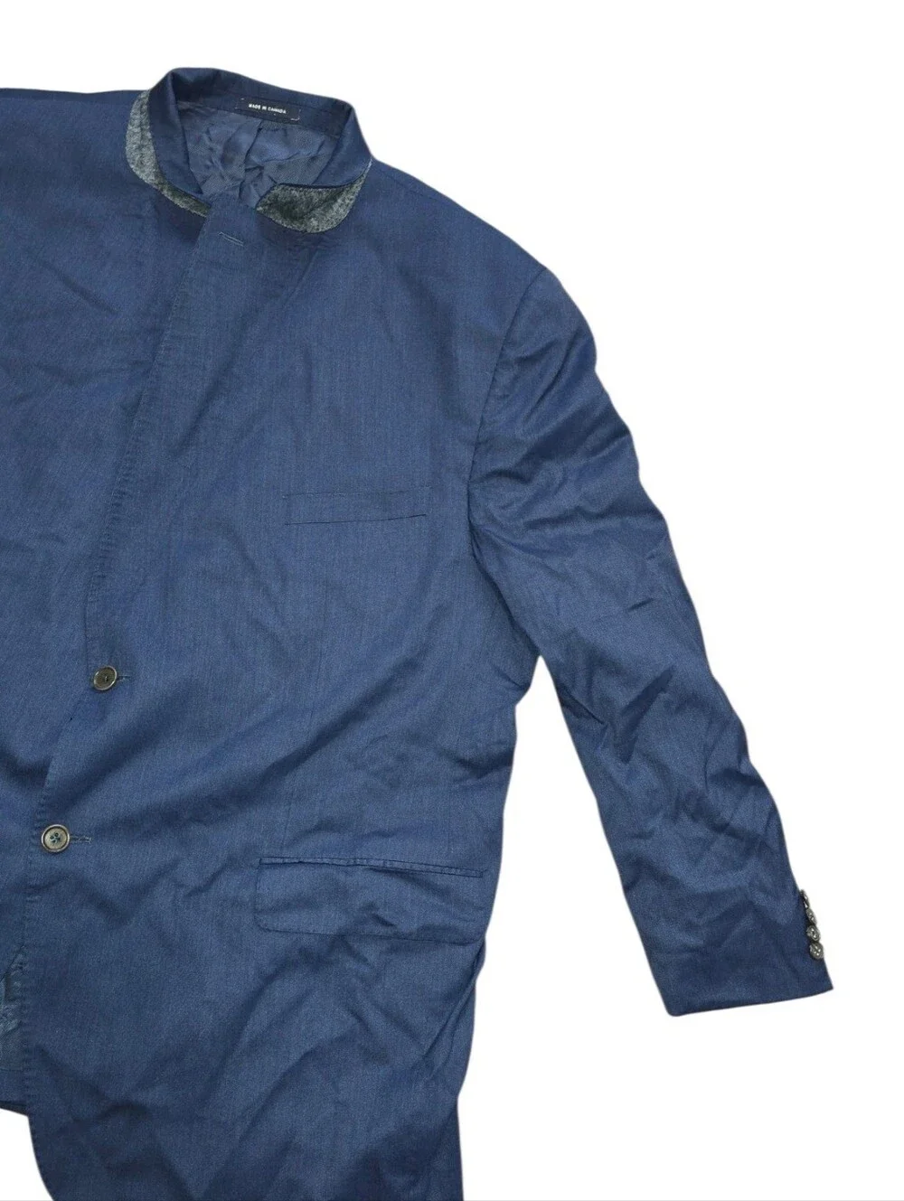 Daniel Cremieux Blue Mandarin Collar Sport Coat